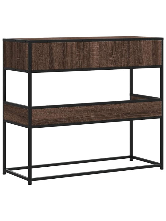 Konsolipöytä ruskea tammi 90x35x80 cm tekninen puu