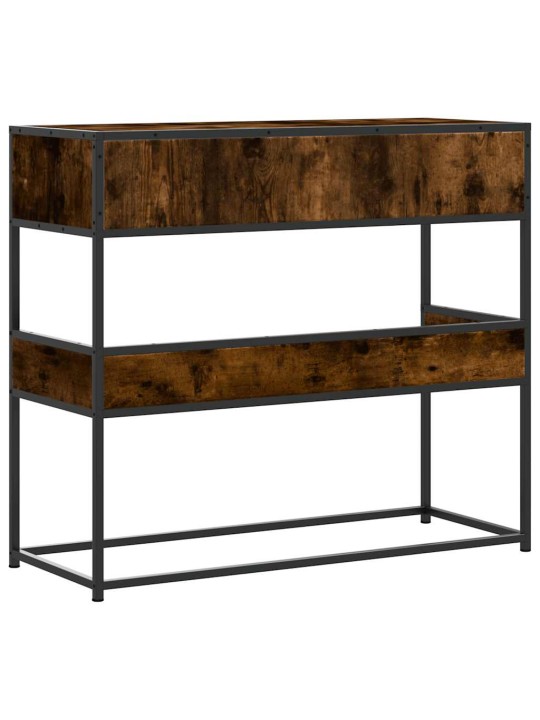 Konsolipöytä savustettu tammi 90x35x80 cm tekninen puu