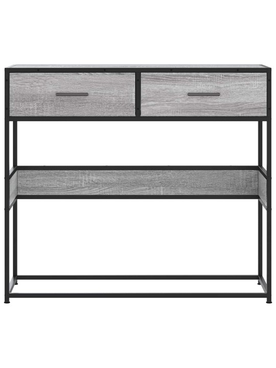 Konsolipöytä harmaa Sonoma 90x35x80 cm tekninen puu