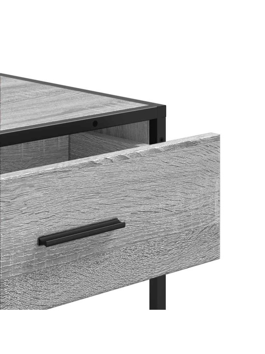 Konsolipöytä harmaa Sonoma 90x35x80 cm tekninen puu