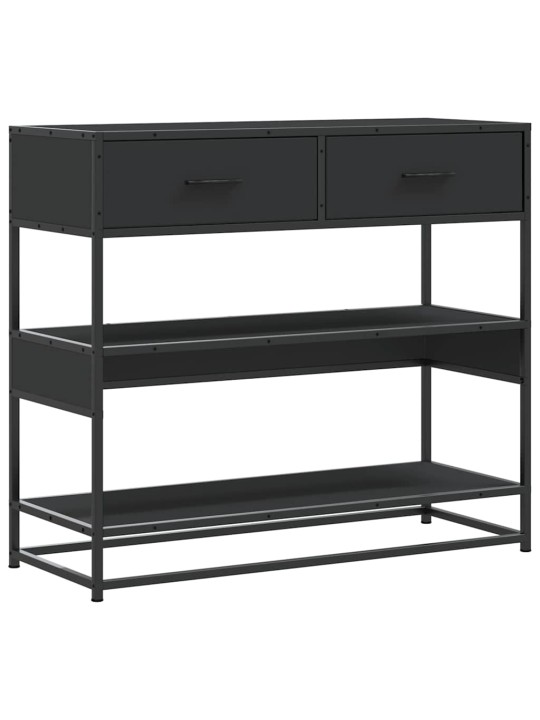 Konsolipöytä musta 90x35x80 cm tekninen puu