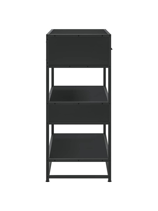Konsolipöytä musta 90x35x80 cm tekninen puu