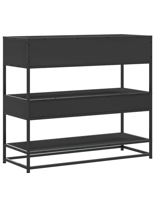 Konsolipöytä musta 90x35x80 cm tekninen puu