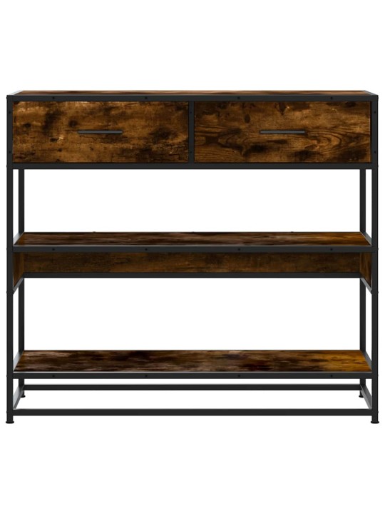 Konsolipöytä savustettu tammi 90x35x80 cm tekninen puu