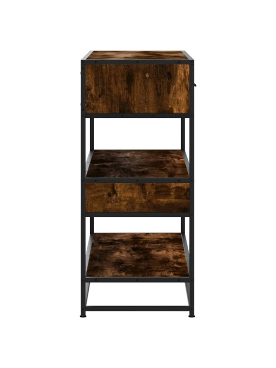 Konsolipöytä savustettu tammi 90x35x80 cm tekninen puu