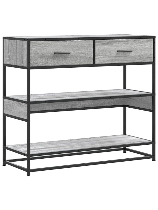 Konsolipöytä harmaa Sonoma 90x35x80 cm tekninen puu