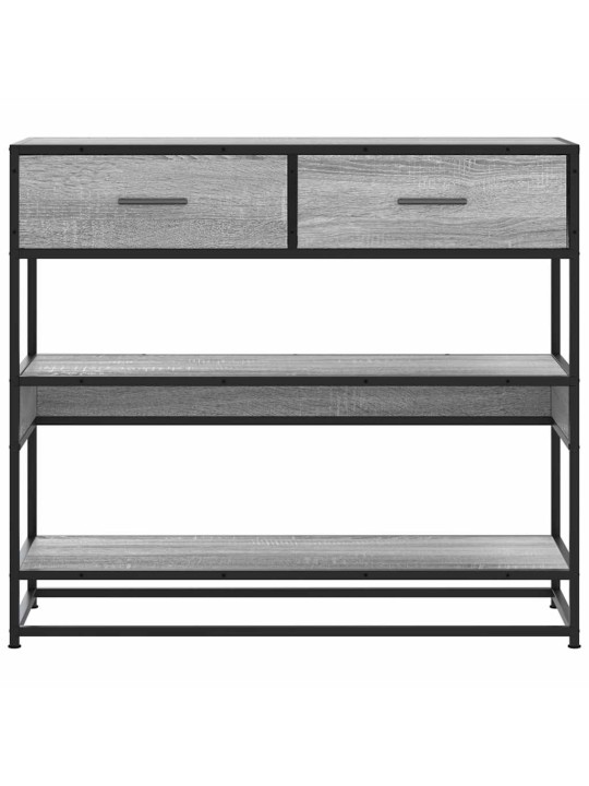 Konsolipöytä harmaa Sonoma 90x35x80 cm tekninen puu