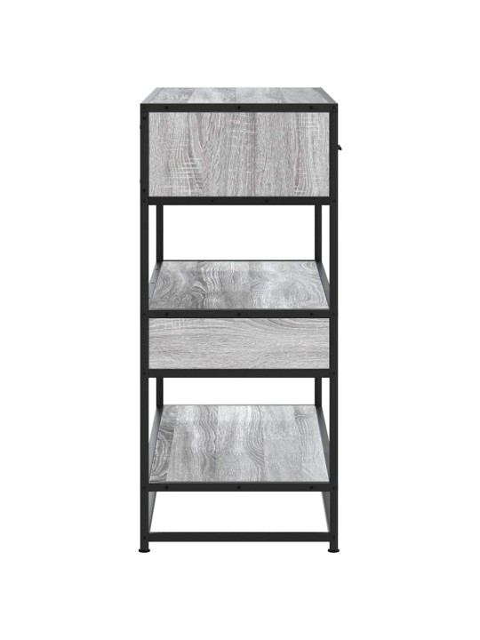 Konsolipöytä harmaa Sonoma 90x35x80 cm tekninen puu