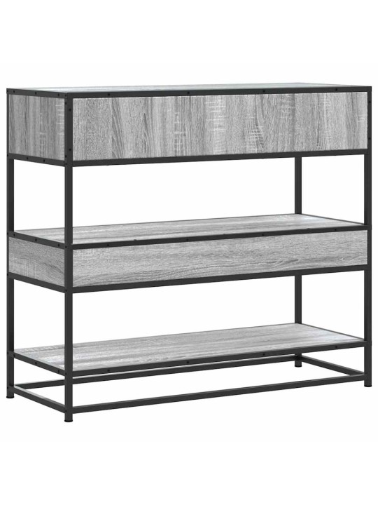 Konsolipöytä harmaa Sonoma 90x35x80 cm tekninen puu