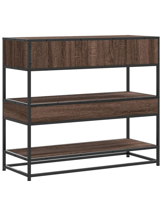 Konsolipöytä ruskea tammi 90x35x80 cm tekninen puu
