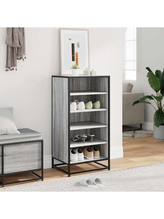 Kenkäteline harmaa sonoma 48x38x97,5 cm tekninen puu