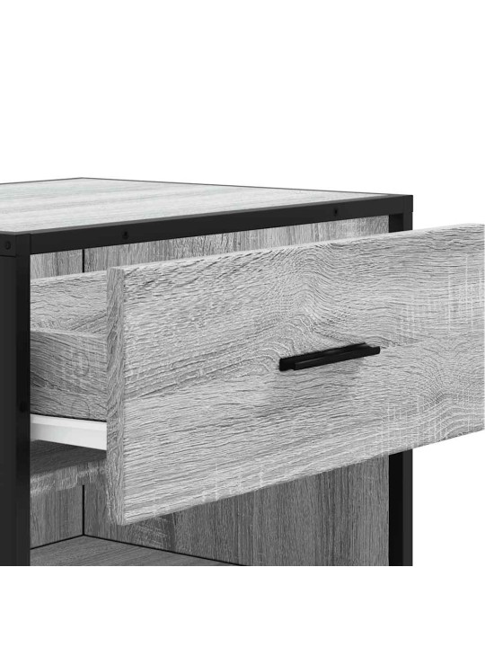 Kenkäteline harmaa sonoma 48x38x97,5 cm tekninen puu