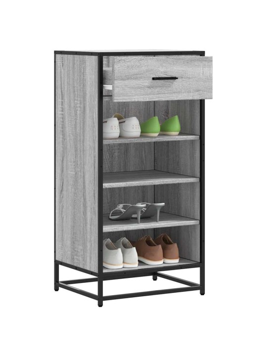 Kenkäteline harmaa sonoma 48x38x97,5 cm tekninen puu