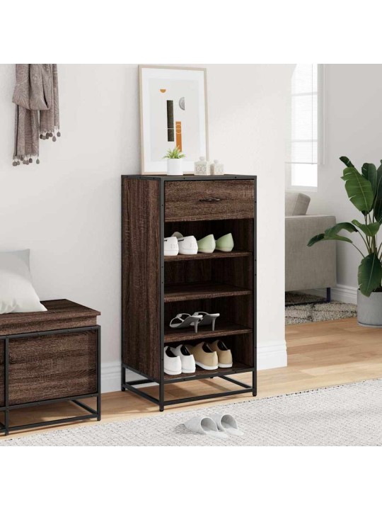 Kenkäteline ruskea tammi 48x38x97,5 cm tekninen puu