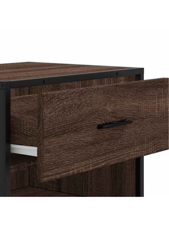 Kenkäteline ruskea tammi 48x38x97,5 cm tekninen puu