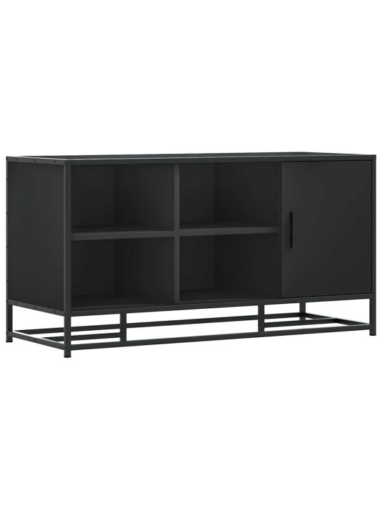 Kenkäpenkki musta 100x40x53,5 cm suunniteltu puu ja metalli