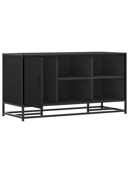 Kenkäpenkki musta 100x40x53,5 cm suunniteltu puu ja metalli
