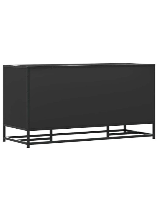 Kenkäpenkki musta 100x40x53,5 cm suunniteltu puu ja metalli