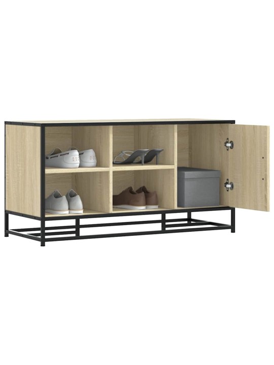 Kenkäpenkki sonoma tammi 100x40x53,5 cm suunniteltu puu metalli