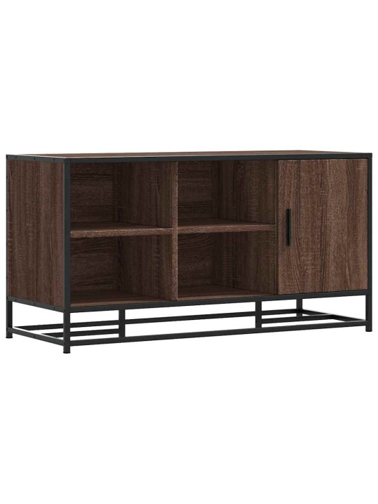 Kenkäpenkki ruskea tammi 100x40x53,5 cm tekninen puu ja metalli