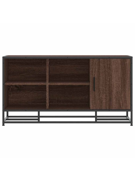 Kenkäpenkki ruskea tammi 100x40x53,5 cm tekninen puu ja metalli
