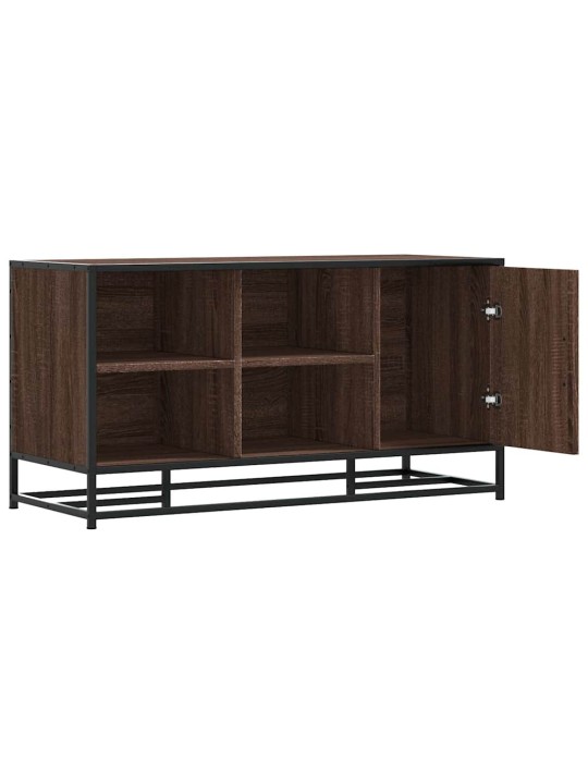 Kenkäpenkki ruskea tammi 100x40x53,5 cm tekninen puu ja metalli