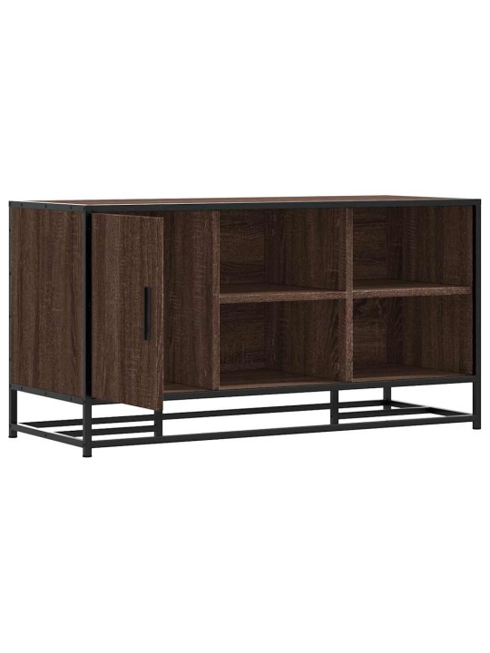 Kenkäpenkki ruskea tammi 100x40x53,5 cm tekninen puu ja metalli