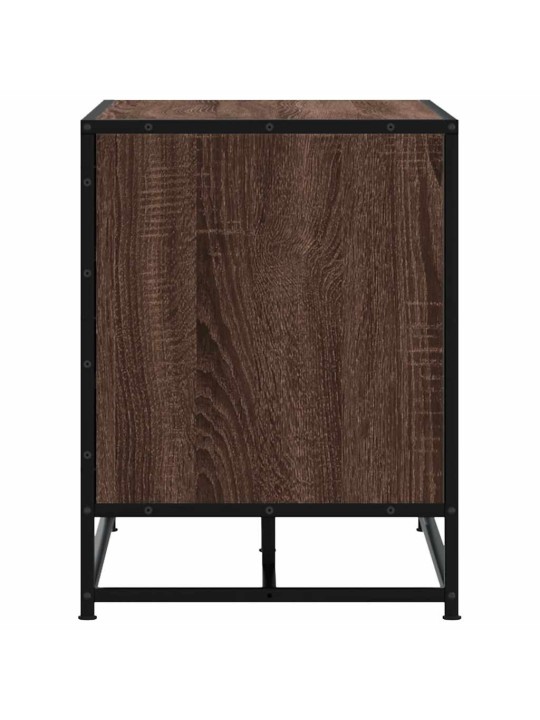 Kenkäpenkki ruskea tammi 100x40x53,5 cm tekninen puu ja metalli