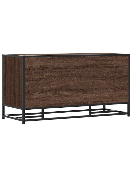 Kenkäpenkki ruskea tammi 100x40x53,5 cm tekninen puu ja metalli