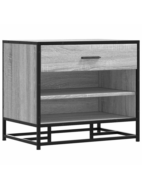 Kenkäpenkki harmaa Sonoma 60x40x53,5 cm tekninen puu ja metalli