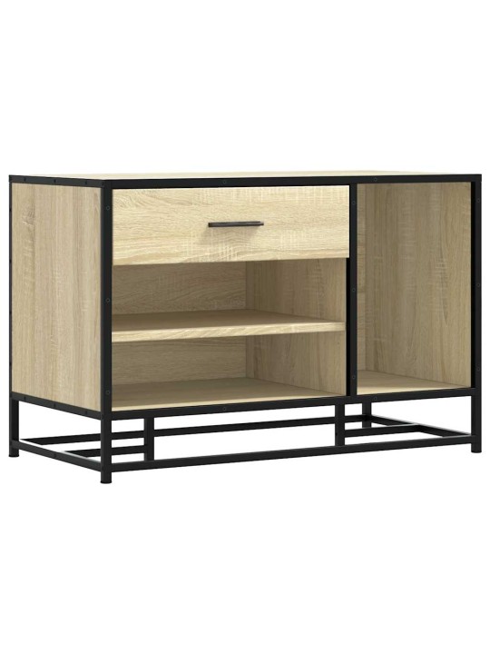 Kenkäpenkki sonoma tammi 80x40x53,5 cm suunniteltu puu metalli