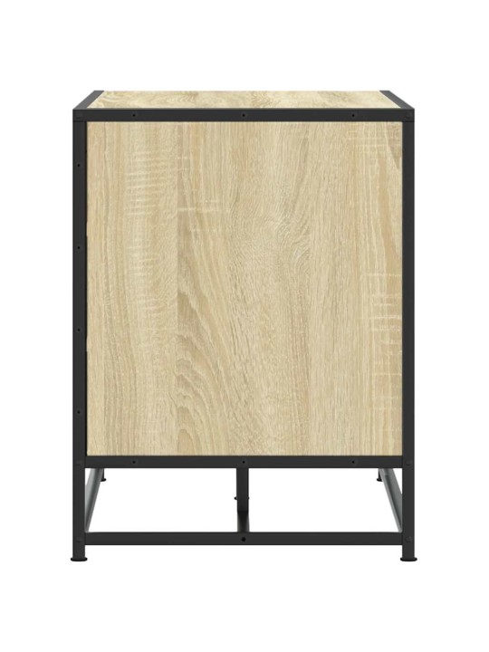 Kenkäpenkki sonoma tammi 80x40x53,5 cm suunniteltu puu metalli