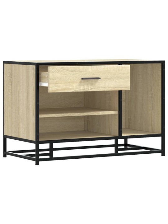 Kenkäpenkki sonoma tammi 80x40x53,5 cm suunniteltu puu metalli