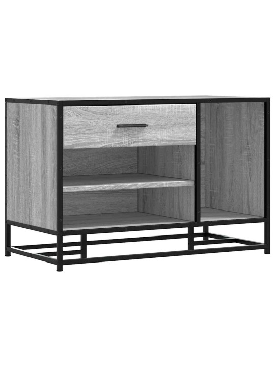 Kenkäpenkki harmaa Sonoma 80x40x53,5 cm tekninen puu ja metalli