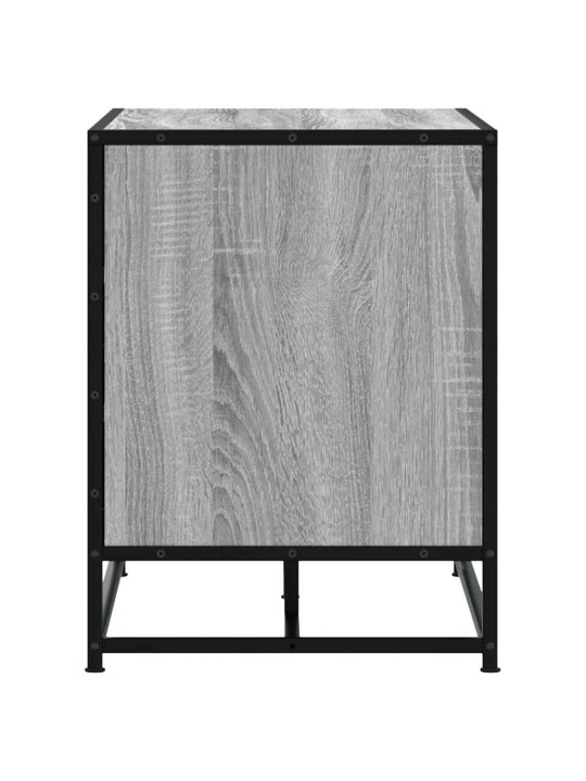 Kenkäpenkki harmaa Sonoma 80x40x53,5 cm tekninen puu ja metalli