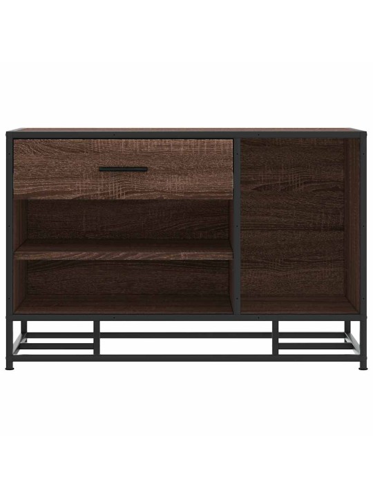 Kenkäpenkki ruskea tammi 80x40x53,5 cm tekninen puu ja metalli