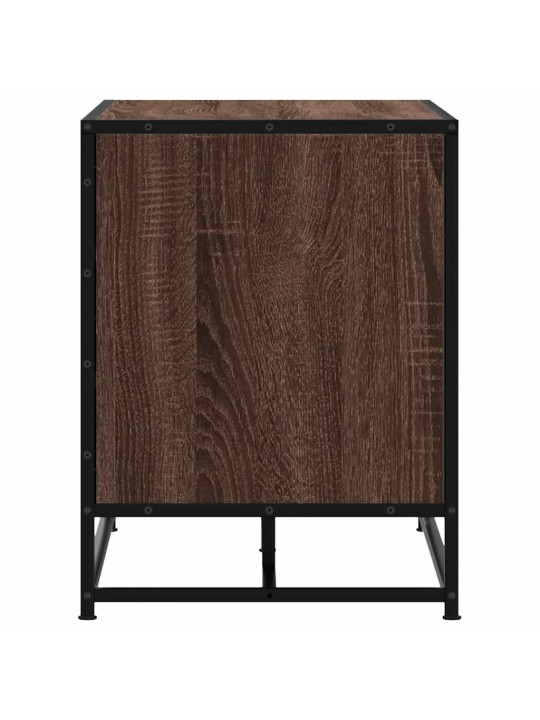 Kenkäpenkki ruskea tammi 80x40x53,5 cm tekninen puu ja metalli