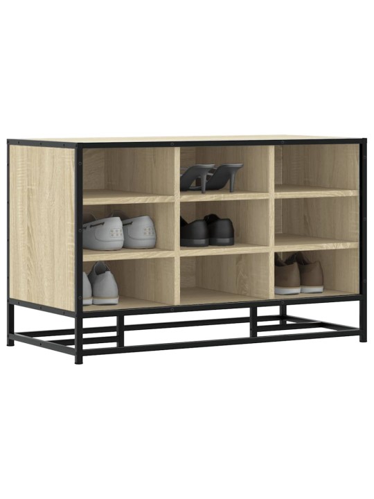 Kenkäpenkki sonoma tammi 84x40x53,5 cm suunniteltu puu metalli