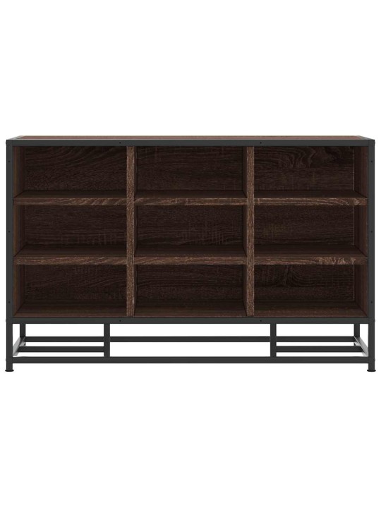 Kenkäpenkki ruskea tammi 84x40x53,5 cm tekninen puu ja metalli