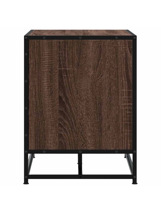 Kenkäpenkki ruskea tammi 84x40x53,5 cm tekninen puu ja metalli