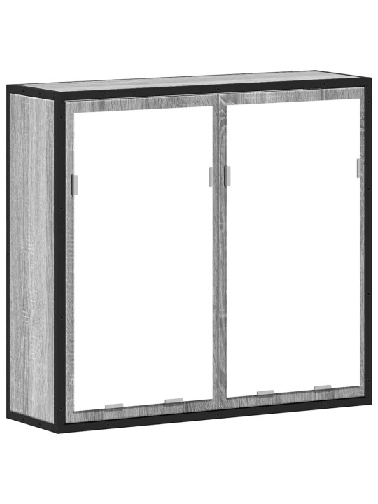 Kylpyhuoneen peilikaappi harmaa sonoma 65x20x60 cm tekninen puu