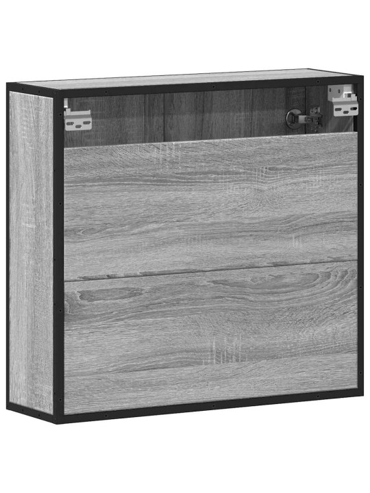 Kylpyhuoneen peilikaappi harmaa sonoma 65x20x60 cm tekninen puu