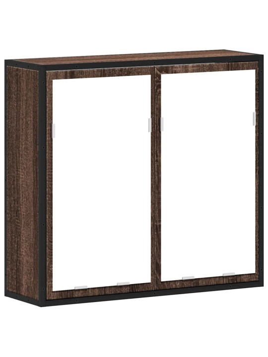 Kylpyhuoneen peilikaappi ruskea tammi 65x20x60 cm tekninen puu