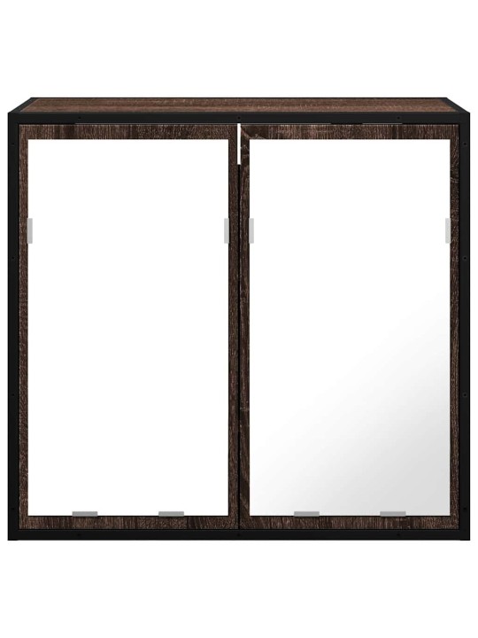 Kylpyhuoneen peilikaappi ruskea tammi 65x20x60 cm tekninen puu