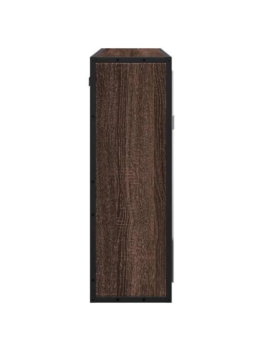 Kylpyhuoneen peilikaappi ruskea tammi 65x20x60 cm tekninen puu