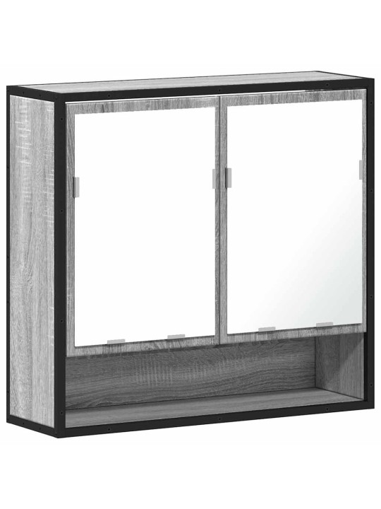 Kylpyhuoneen peilikaappi harmaa sonoma 65x20x60 cm tekninen puu