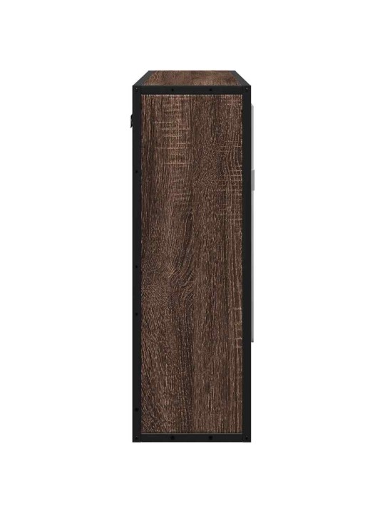 Kylpyhuoneen peilikaappi ruskea tammi 65x20x60 cm tekninen puu