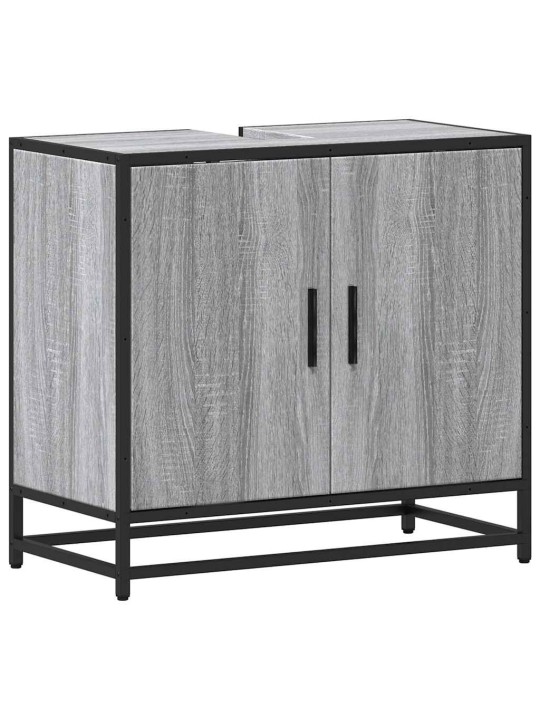 Kylpyhuoneen pesuallaskaappi harmaa sonoma engineered wood