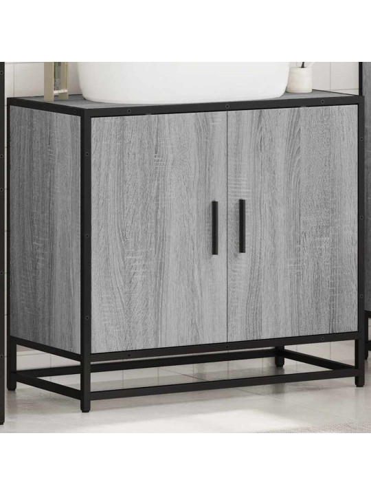 Kylpyhuoneen pesuallaskaappi harmaa sonoma engineered wood