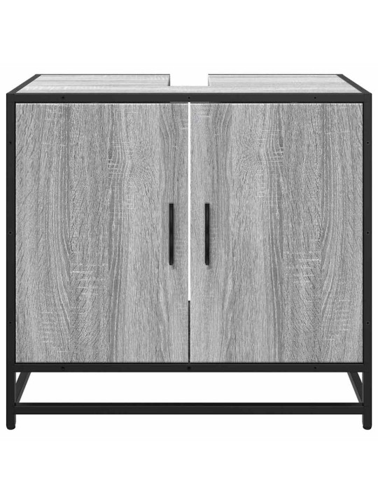 Kylpyhuoneen pesuallaskaappi harmaa sonoma engineered wood